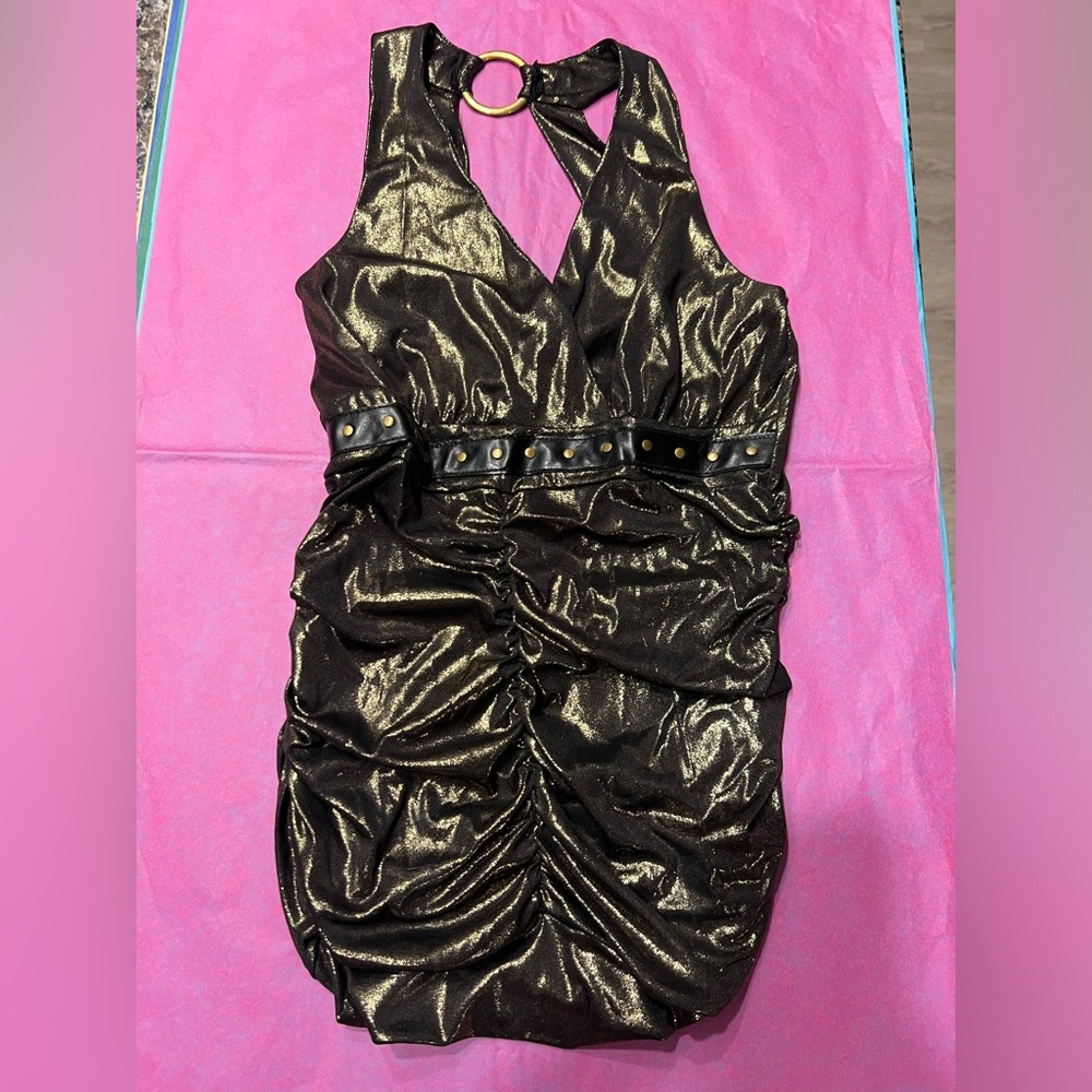 Club dress metallic looking thin summer style